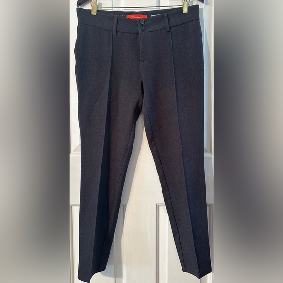 CARTONNIER Anthropologie 8 Gray Wool Ankle Career Wear Center Crease Trousers - Picture 2 of 13